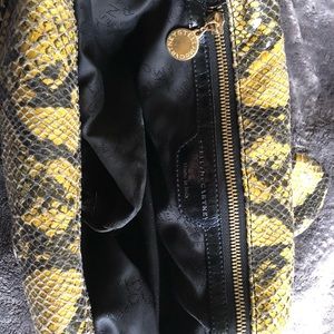 Stella McCartney Faux Yellow snake skin hobo